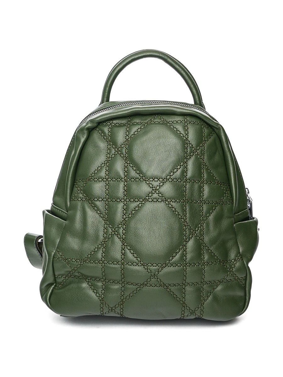 Рюкзак зеленого цвета с декоративной строчкой